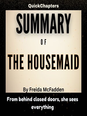 cover image of Summary of the Housemaid